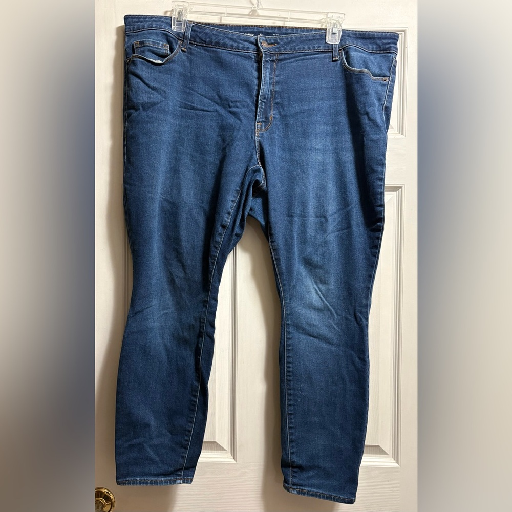 Old Navy Blue Mid Rise Pop Icon Jeans Size 22 Short